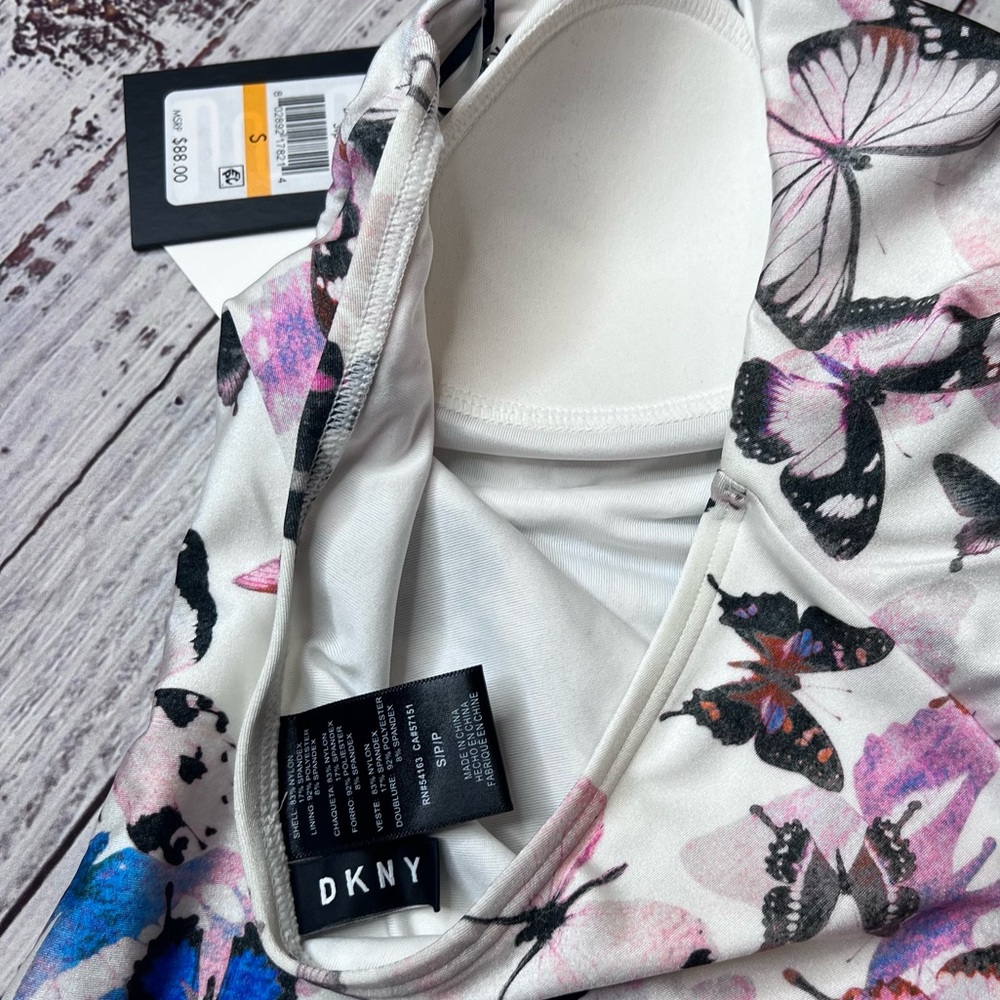 DKNY Butterfly Tankini Swim Top - Picture 4 of 5